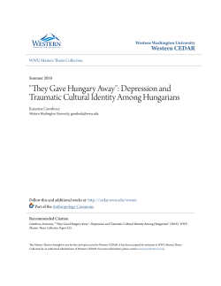 "They Gave Hungary Away": Depression and