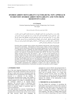 HYDROCARBON MOVEABILITY FACTOR (HCM): NEW