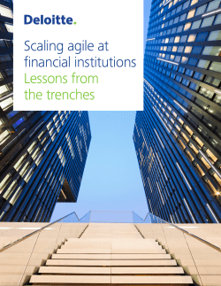 Scaling agile at financial institutions