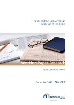 The BIS and the Latin American debt crisis of the 1980s