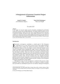 Economic Studies - A Reappraisal of Eurozone Countries Output