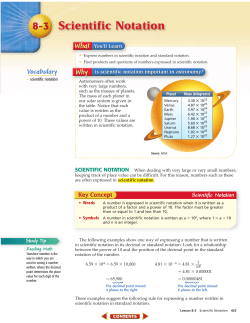 Scientific Notation