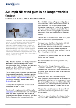 231-mph NH wind gust is no longer world`s fastest