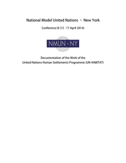 2014 Resolutions Conf. B - National Model United Nations