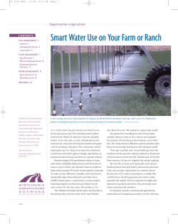Smart Water Use on your Farm or Ranch