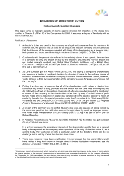 breaches of directors` duties