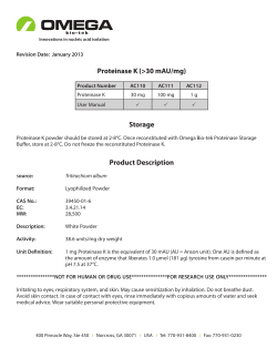 Proteinase K (>30 mAU/mg) Storage Product - Omega Bio-tek