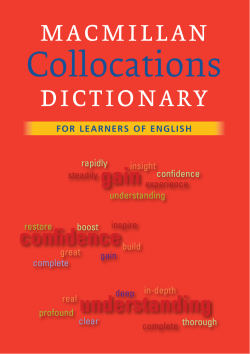 Collocations - Macmillan Dictionary