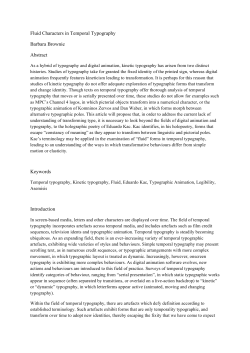 Fusion Fluid Characters in Temporal Typography