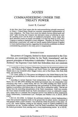 Commandeering under the Treaty Power