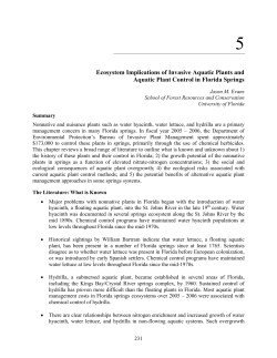 Chapter 5 Ecosystem Implications of Invasive Aquatic Plants and