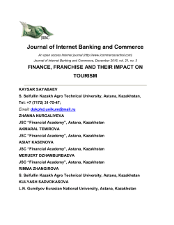 FINANCE, FRANCHISE AND THEIR IMPACT ON TOURISM