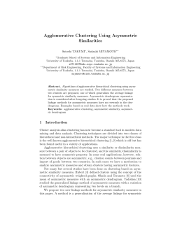 Agglomerative Clustering Using Asymmetric Similarities
