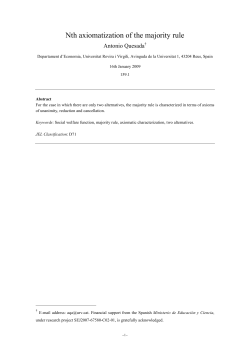 Nth axiomatization of the majority rule
