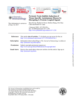 Disrupting G Protein-Coupled Signals Tissue