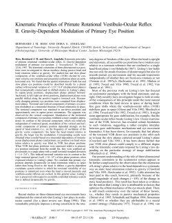 Kinematic Principles of Primate Rotational Vestibulo