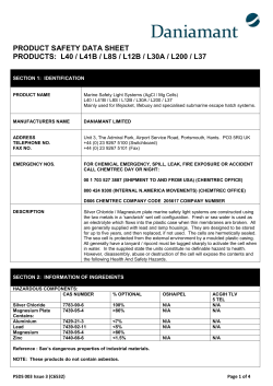 product safety data sheet products: l40 / l41b / l8s / l12b