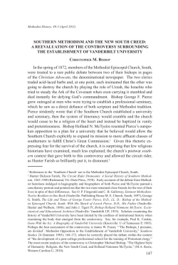 147 SOUThERN METhODISM AND ThE NEw SOUTh CREED