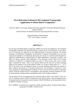First Refraction Enhanced 3D Computed Tomography