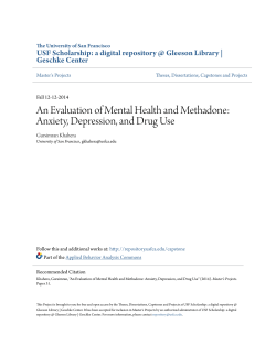 An Evaluation of Mental Health and Methadone: Anxiety