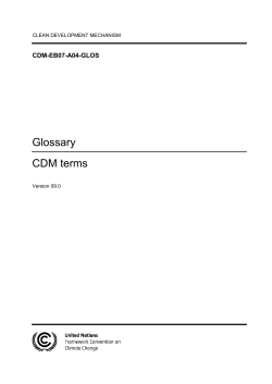 Glossary CDM terms