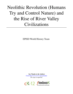 Neolithic Revolution (Humans Try and Control Nature)