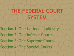 THE FEDERAL COURT SYSTEM