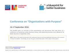 Organisations with Purpose - A Blueprint for Better Business