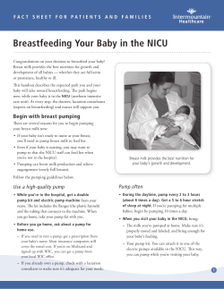 Breastfeeding Your Baby in the NICU