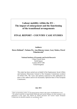 Labour mobility within the EU: the impact of enlargement and the