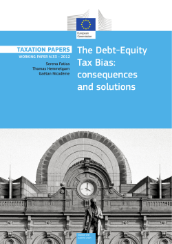 The Debt-Equity Tax Bias: consequences and solutions
