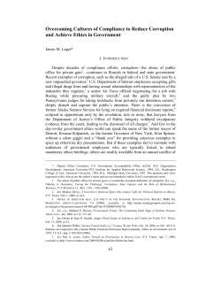 Overcoming Cultures of Compliance to Reduce Corruption and