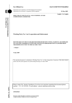 Roundtable on the standard for merger review, with a