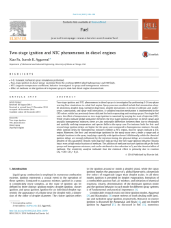 Two-stage ignition and NTC phenomenon in diesel engines