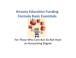 Arizona Education Funding Formula Basics