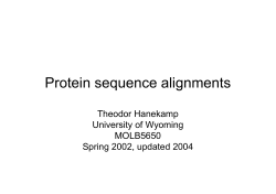 Protein sequence alignments