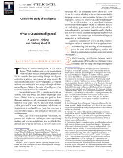 What is Counterintelligence? - Association of Former Intelligence