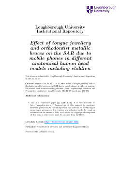 E ect of tongue jewellery and orthodontist metallic braces on the