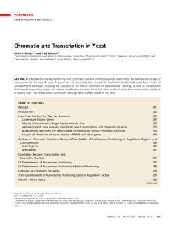 Chromatin and Transcription in Yeast