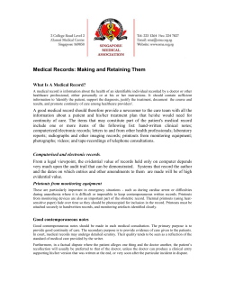 Medical Records - Singapore Medical Association
