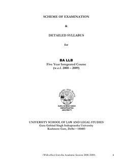 B.A. LL.B - Guru Gobind Singh Indraprastha University