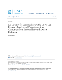 No Country for Voicemails - Carolina Law Scholarship Repository