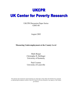 Measuring Underemployment at the County Level