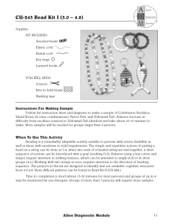 CU-243 Bead Kit I (3.0 &ndash; 4.8) Instructions