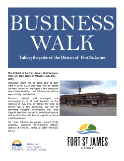 Taking the pulse of the District of Fort St. James