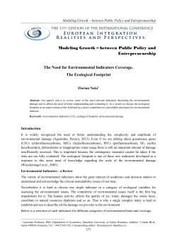 Modeling Growth &ndash; between Public Policy and Entrepreneurship