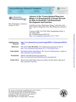 Development and Function Its Role in Dendritic Cell Homeostatic
