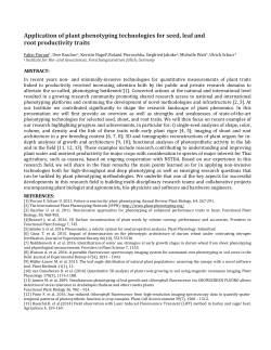 Application of plant phenotyping technologies for seed, leaf and root