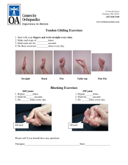 Tendon Gliding Exercises Blocking Exercises