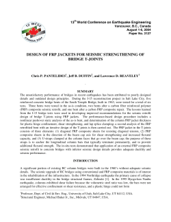 Design of FRP Jackets for Seismic Strengthening of Bridge T